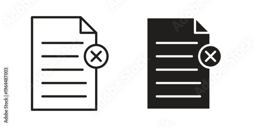 Delete Document icons collection vector design illustration isolated. EPS10