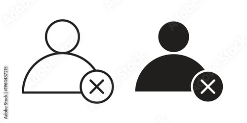 Delete user icons collection vector design illustration isolated. EPS10