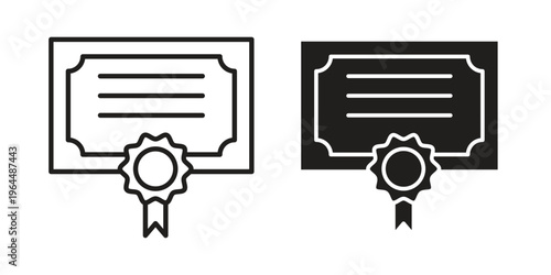 Diploma icons collection vector design illustration isolated. EPS10