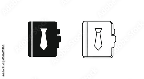 Business tie notebook Vector