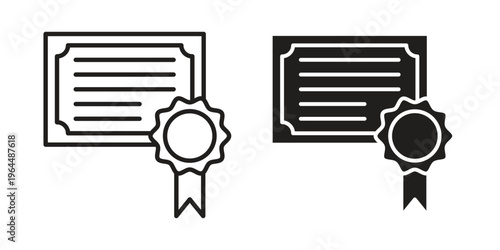 Diploma icons collection vector design illustration isolated. EPS10