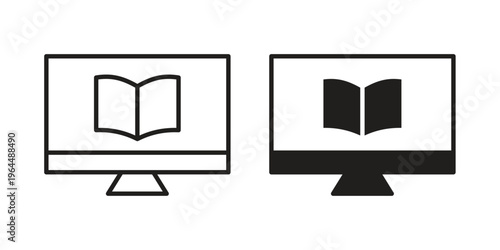 E learning icons collection vector design illustration isolated. EPS10