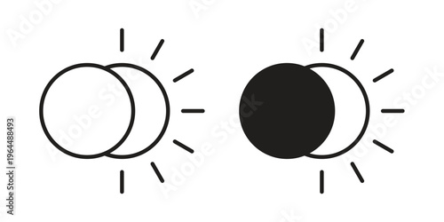 Eclipse icons collection vector design illustration isolated. EPS10