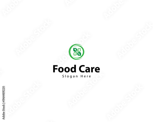 logo design combination of spoon fork and leaves, logo for healthy food, herbal, nutrition, health, symbol, icon, idea, creative.