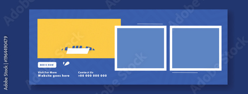 Travel Cover Template Design Banner. Time to Travel: Get Ready for a New Adventure