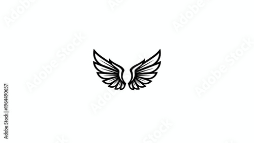 Eagle wings vector icon isolated on white background