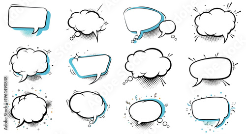 A set of comic speech bubbles and prank speech bubble captions with funny expression vectors for April Fools' Day, including 'Gotcha!', 'No way!', 'Just kidding!', and 'Prank!' on a clean