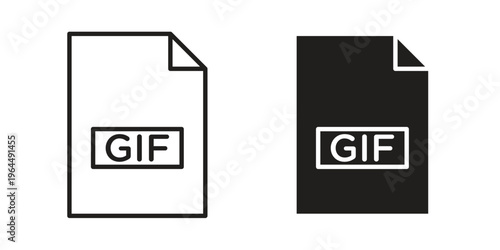 Gif icons collection vector design illustration isolated. EPS10