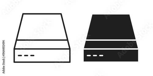 Hard Disk icons collection vector design illustration isolated. EPS10