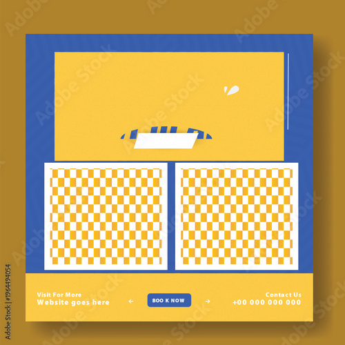 Travel Post Template Design. Time to Travel: Get Ready for a New Adventure