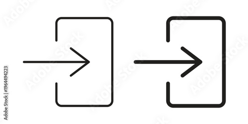 Log out icons collection vector design illustration isolated. EPS10