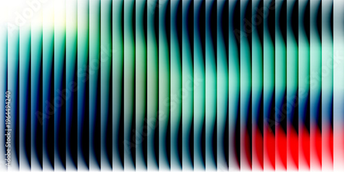 Glass gradient texture with teal and navy ripple pattern and smooth light distortion. Wavy abstract flow, futuristic blur effect, reeded vertical displacement. Vector illustration