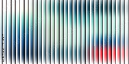 Glass gradient texture with teal and navy ripple pattern and smooth light distortion. Wavy abstract flow, futuristic blur effect, reeded vertical displacement. Vector illustration