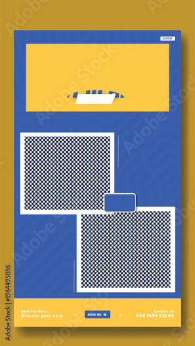 Travel Story Template Design. Time to Travel Get Ready for an Unforgettable Journey