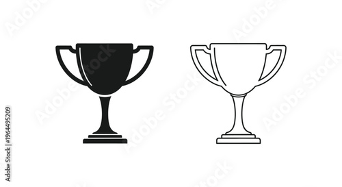 Trophy cup awards Vector