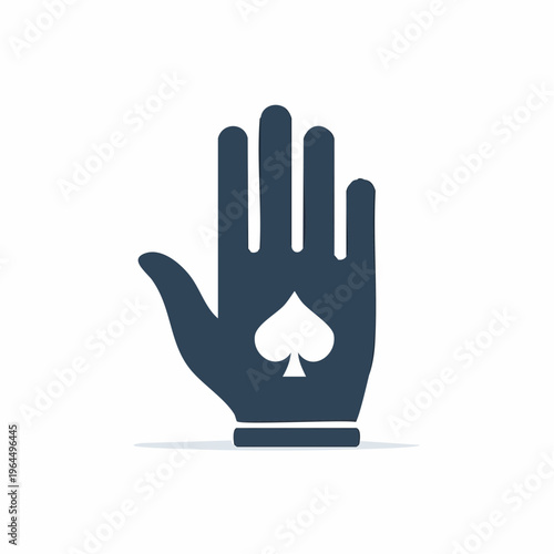 シンプルなブラックジャックの手札ベクターアイコン（カジノ）