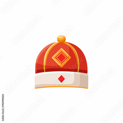 シンプルなカジノディーラーの帽子のベクターアイコン