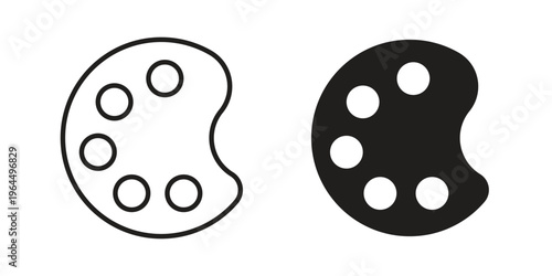 Palette icons collection vector design illustration isolated. EPS10