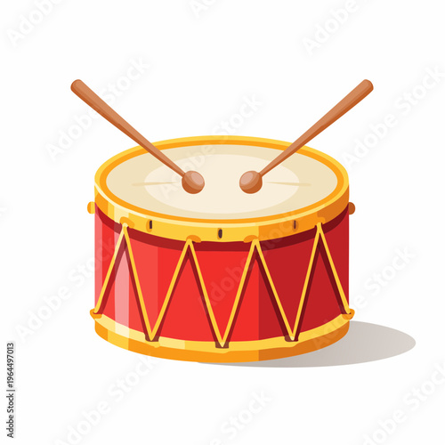 シンプルな和太鼓のベクターアイコン（お祭り・和楽器）