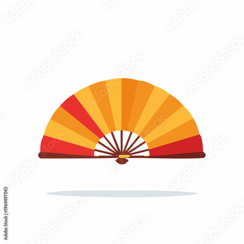 シンプルな扇子のベクターアイコン（和風小物）