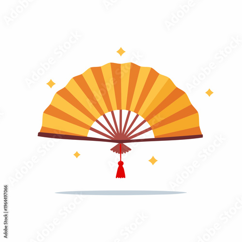 シンプルな扇子のベクターアイコン（和風小物）