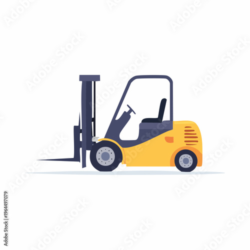 シンプルなフォークリフトのベクターアイコン（物流・倉庫）