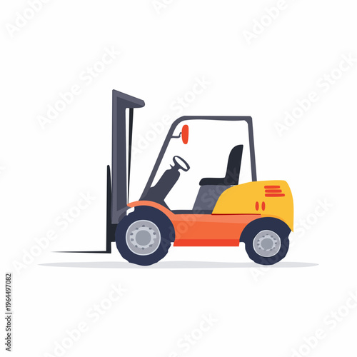 シンプルなフォークリフトのベクターアイコン（物流・倉庫）