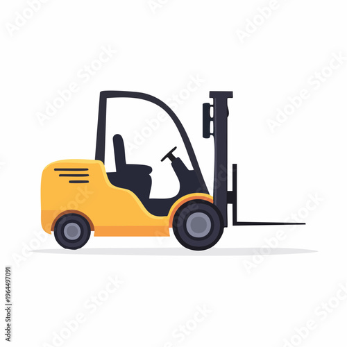 シンプルなフォークリフトのベクターアイコン（物流・倉庫）