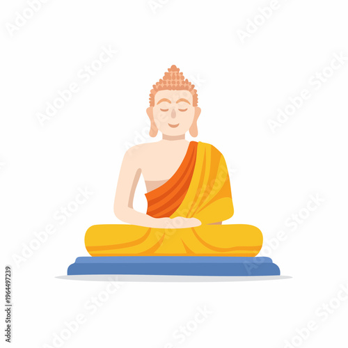 シンプルな大仏のベクターアイコン（仏教・観光）