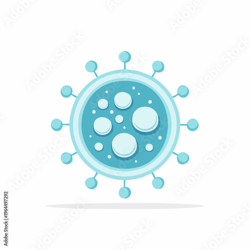 シンプルなヒト細胞のベクターアイコン（生物・医療）