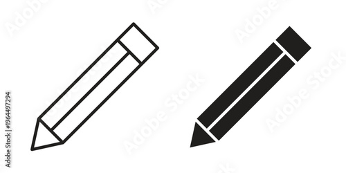 Pencil icons collection vector design illustration isolated. EPS10
