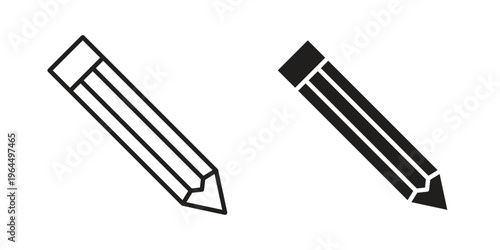 Pencil icons collection vector design illustration isolated. EPS10