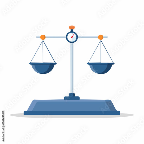 シンプルな電子天秤のベクターアイコン（実験・計量）