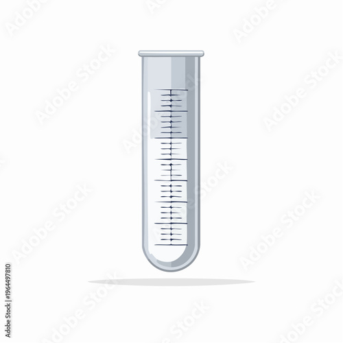 シンプルなメスシリンダーのベクターアイコン（実験器具）