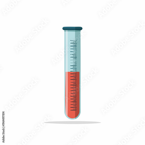 シンプルなメスシリンダーのベクターアイコン（実験器具）