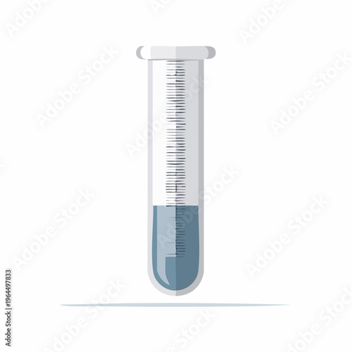 シンプルなメスシリンダーのベクターアイコン（実験器具）
