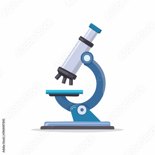 シンプルな顕微鏡のベクターアイコン（科学・研究）