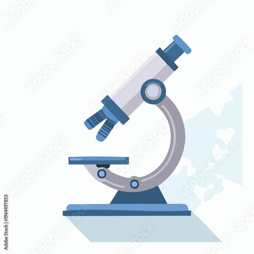 シンプルな顕微鏡のベクターアイコン（科学・研究）