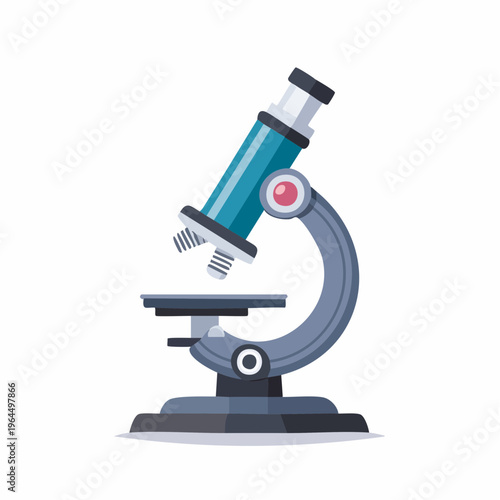シンプルな顕微鏡のベクターアイコン（科学・研究）