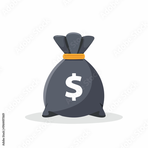 シンプルなドル袋・お金のベクターアイコン（金融・投資）