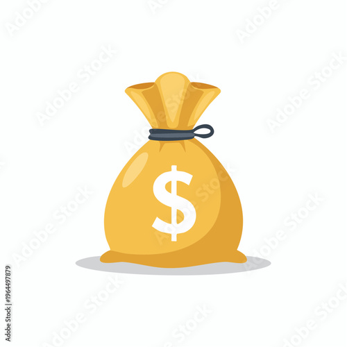 シンプルなドル袋・お金のベクターアイコン（金融・投資）