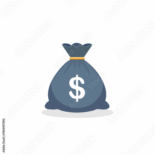 シンプルなドル袋・お金のベクターアイコン（金融・投資）