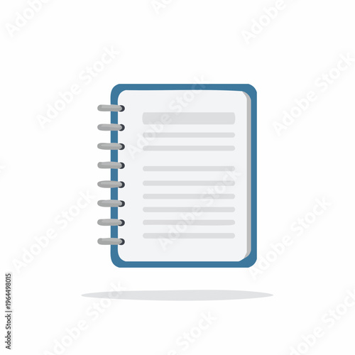 シンプルな研究ノートのベクターアイコン（記録・学習）