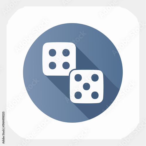 シンプルなサイコロのベクターアイコン（ギャンブル・ゲーム）