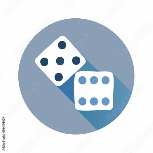 シンプルなサイコロのベクターアイコン（ギャンブル・ゲーム）