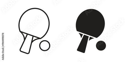 Ping pong icons collection vector design illustration isolated. EPS10