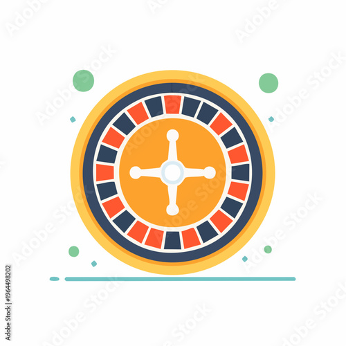 シンプルなルーレットのベクターアイコン（カジノ・ギャンブル）