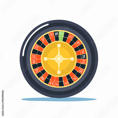 シンプルなルーレットの球のベクターアイコン（カジノ）