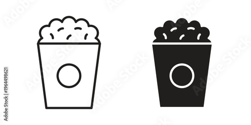 Popcorn icons collection vector design illustration isolated. EPS10