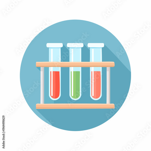 シンプルな試験管立てのベクターアイコン（実験器具）